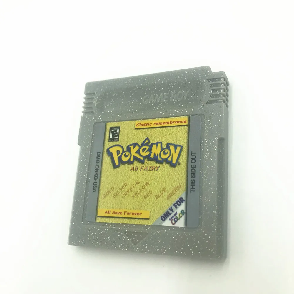 

7 in 1 Pokemon Gold, Silver, Crystal, Yellow, Red, Blue, Green for gbc pokemon