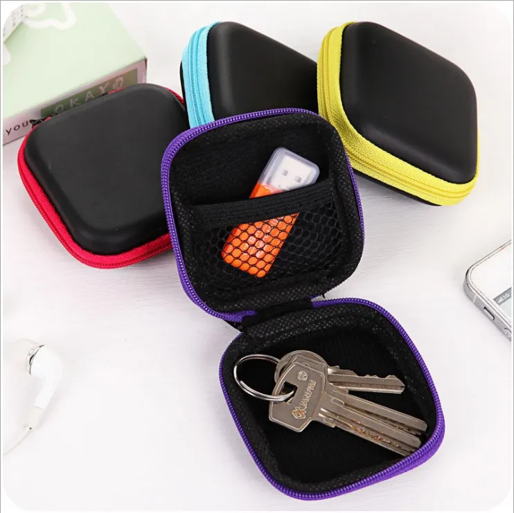 

New earphone cord cartoon cute charger digital portable change wallets storage case