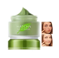 

private label Green Tea Matcha Mud Facial Mask Deep Cleaning Oil-Control Moisturizing clay mask