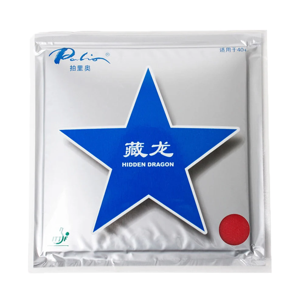 

Palio Hidden Dragon High Elasticity Professional pingpong Rubber Pimple in Table Tennis Rubber, Red/black