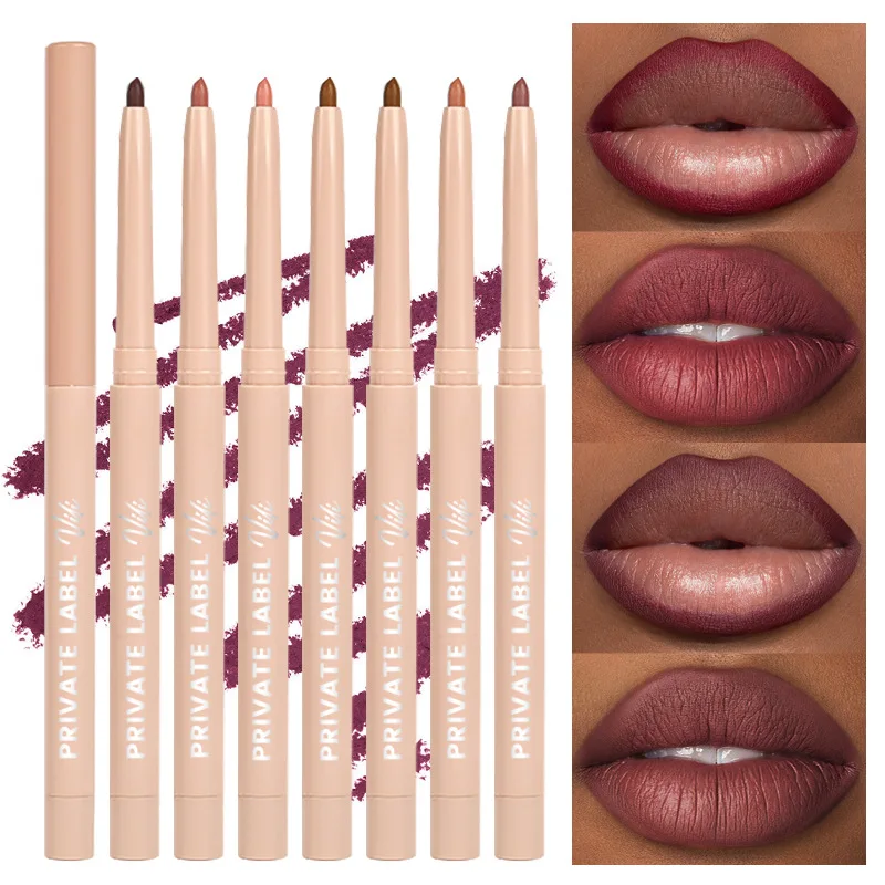 

2023 new arrive vegan matte waterproof lip liner custom logo creamy lipliner pencil maquillaje para mujer lip liner