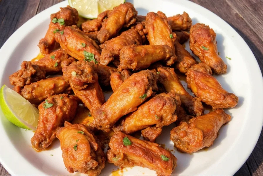 Cajun seasoning being sprinkled onto raw chicken wings
