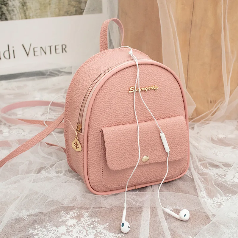 

Hot Selling Fashion Pu Backpack Women Girl Backpack Fashion Women Shoulder Bag pink school bag pack for teenagers
