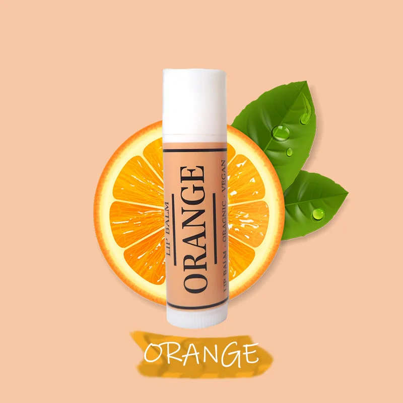 

Aixin Private Label Custom Logo 4g Natural Vegan Lip Care Moisturizing Hydrating Organic Orange Lip Balm, Customorized