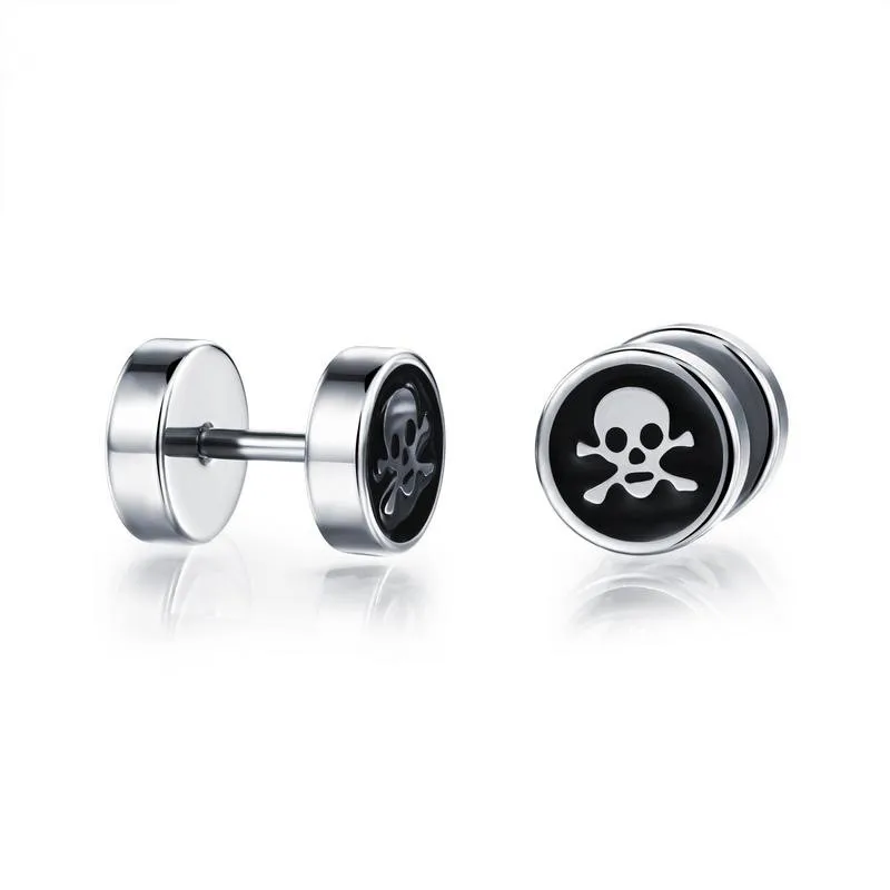 

The best-selling male titanium steel earrings, dripping oil earrings jewelry, Black