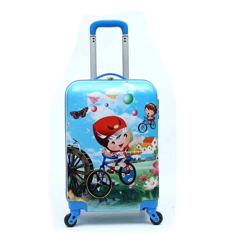 

best selling cartoon characters colorful kids baby travel suitcase hand luggage for kids, Blue,or custom