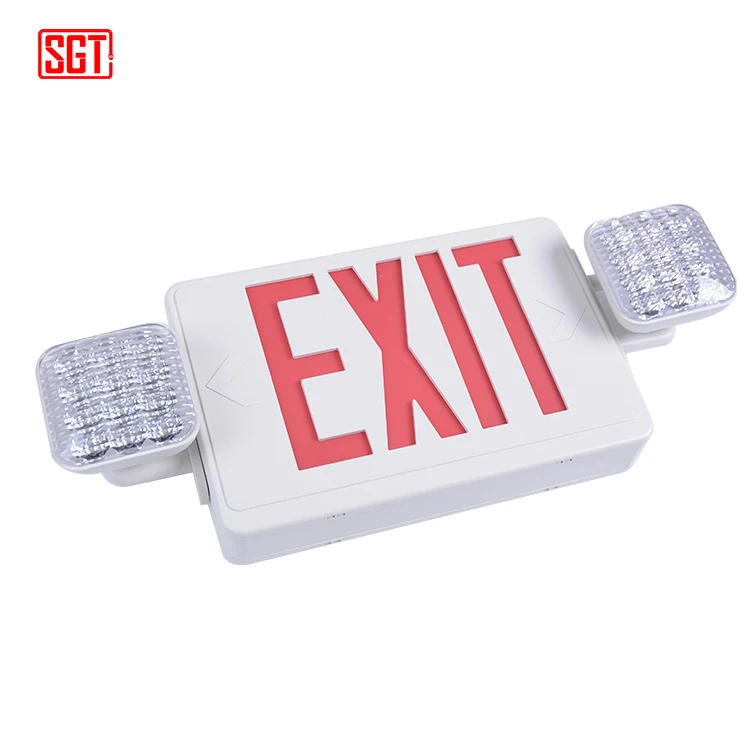 UL listed emergency exit combo wall mounted light led exit sign light
