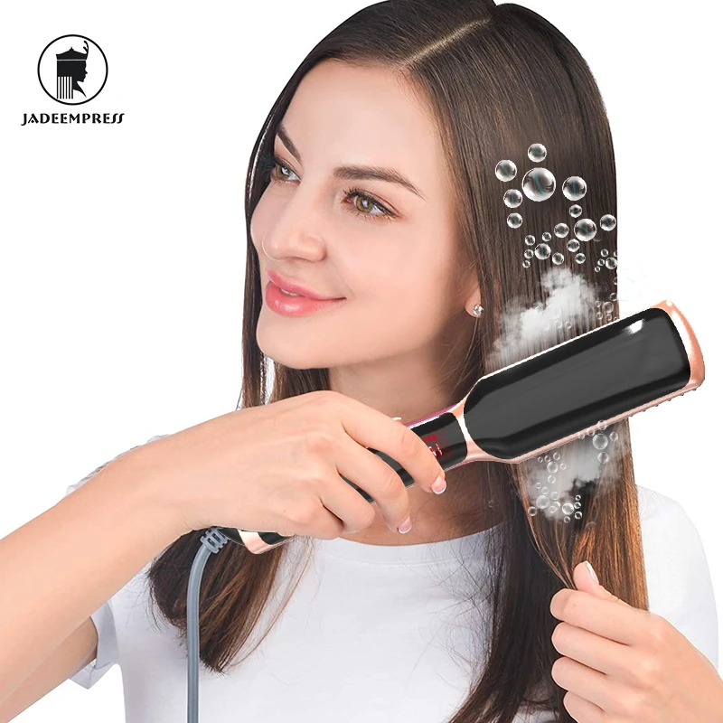 

Portable Volumizing Professional Comb Ceramic Straightener Online LCD Hair Straightening Brush