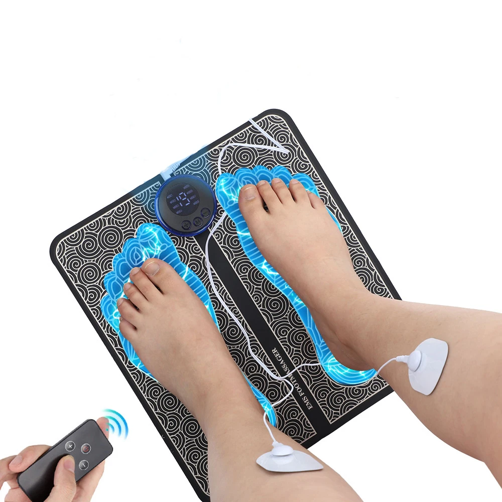 

Electric Wirelessiceet Muscle Stimulator Physiotherapy Revitalizing Pedicure Ices Vibrate Foot Massage Mat EMS Foot Massager