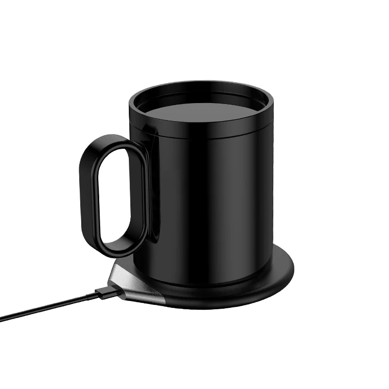 

350ml mug 2 In 1 Wireless Charging Warm Cup 55 degree Smart ceramic warm coffee mug 350ml heating cup wireless mobile charger