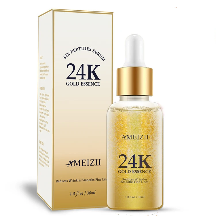 

Private Label 24K Gold Serum 24k pure gold serum Whitening Plant Extract Bleaching Facial Anti Aging Esencias Vitamin C Serum
