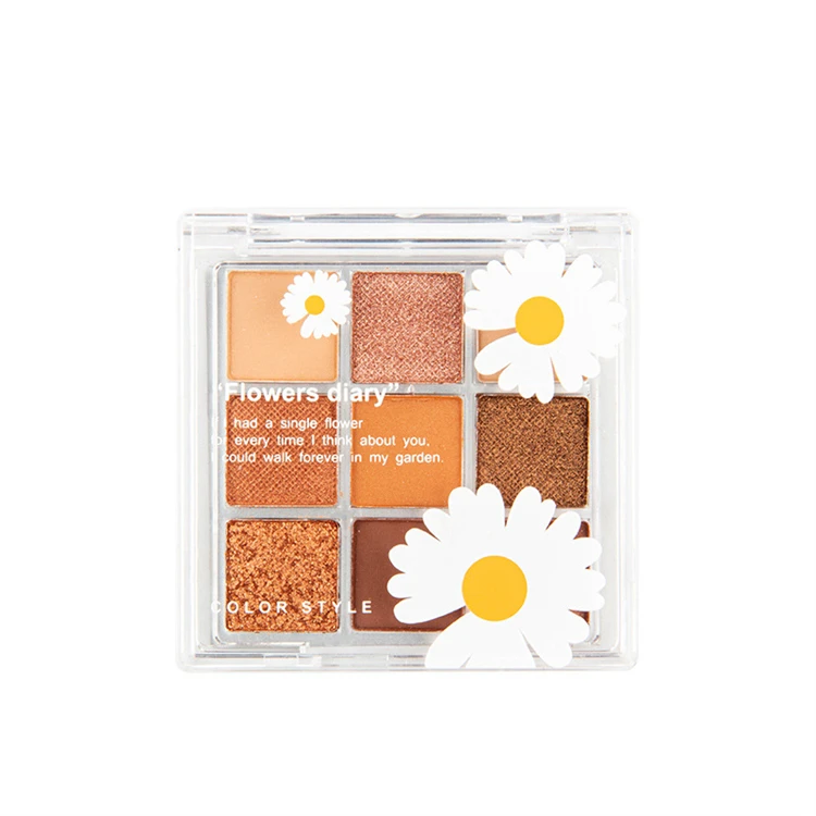 

Brand Transparent 9 Color Eyeshadow Women's Matte Pearlescent Cosmetics Beauty Makeup Eyeshadow Palette