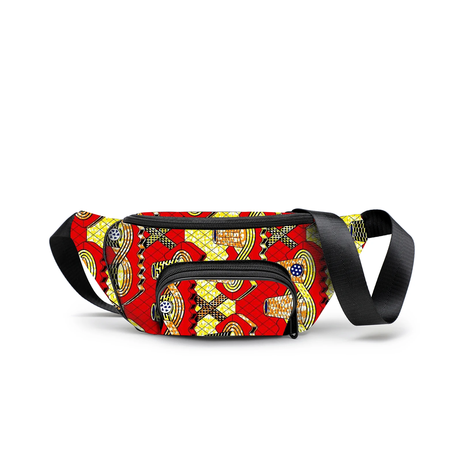 

Shenbolen African Print Custom Fanny Pack Sport Running Waist Bag for cash and phone, As pic