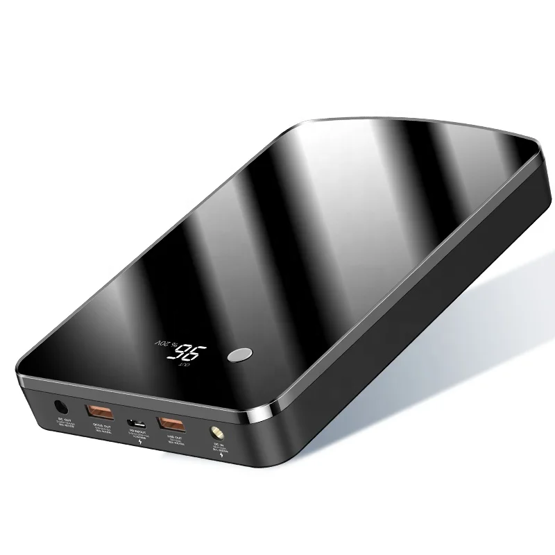 

Factory 20000Mah portable black mirror power bank battery for notebook mobile laptop