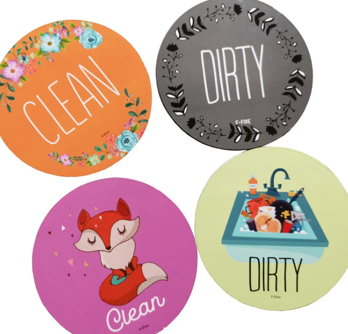 

ready made pvc fridge double sided dish-washing machine clean and dirty magnet sticker
