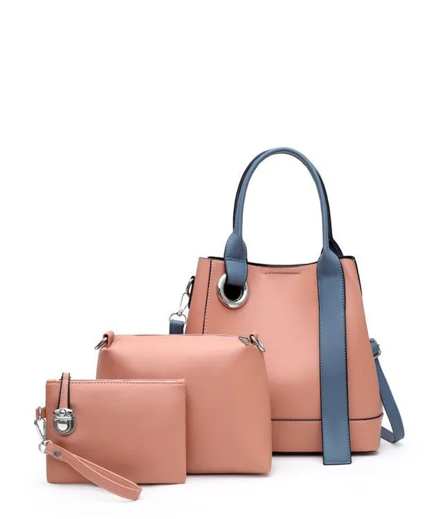 

3 PCS Set 2021 Borse Donna Simple Woman Bag Pu Leather Young Messenger Crossbody Set Handbags For Women