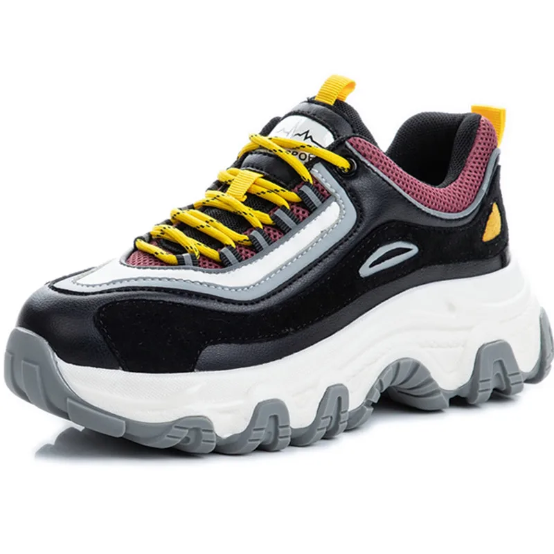 

Genuine Leather Flat Platform Woman's Casual Shoes 2020 Summer Fashion Breathable Woman Shoes Increase Fashion Footwear