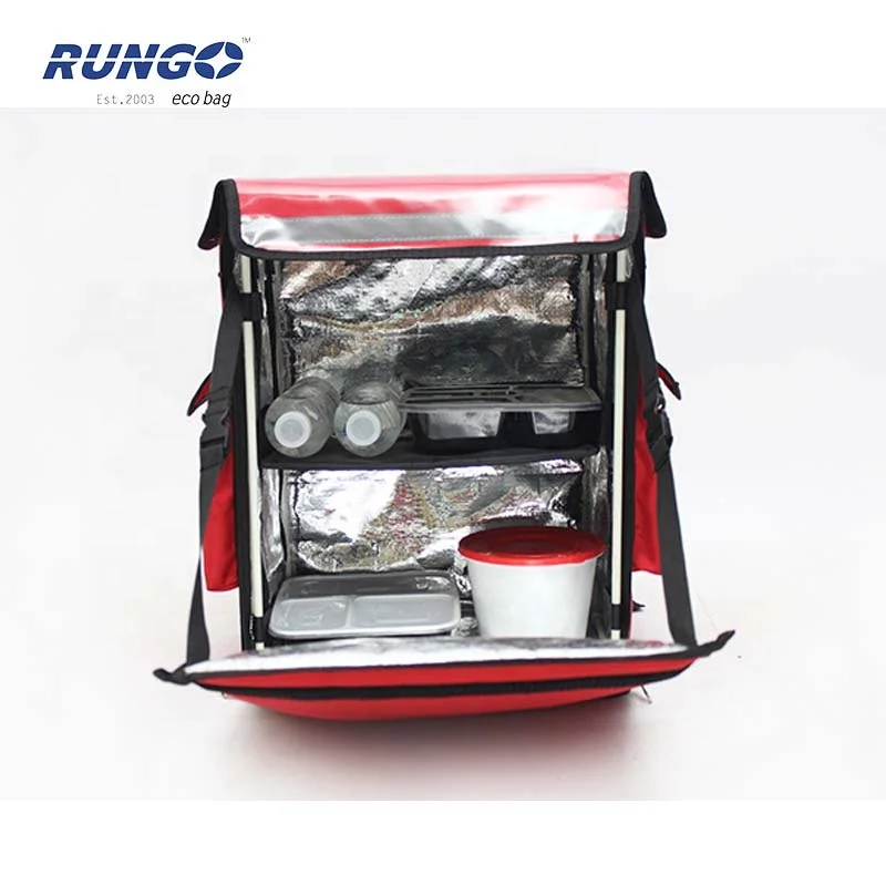 

Big waterproof 1600D Oxford Thermal motorcycle bike durable backpack food delivery cooler bag