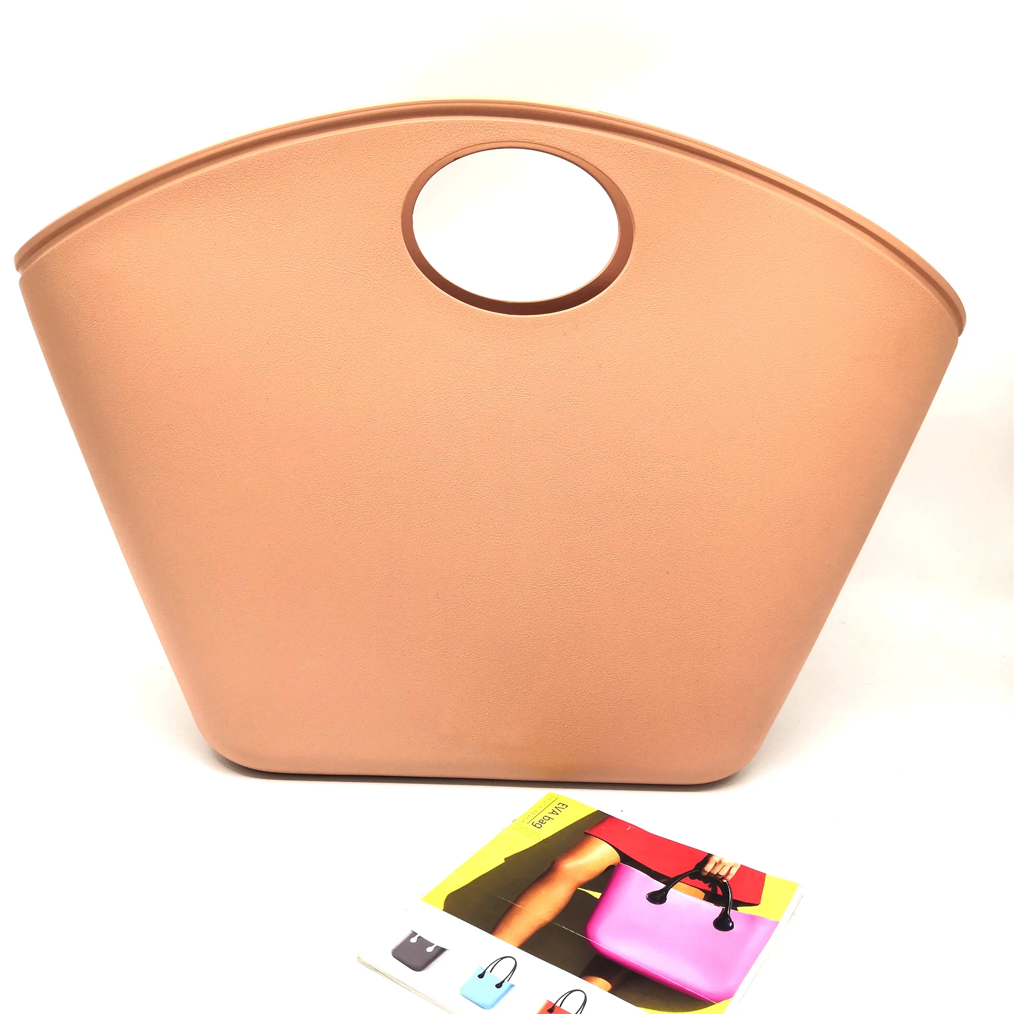 

Simple Italy Style O Round Shape Sharm Bag Luxury Ladies Hand Bag EVA Tote Bag