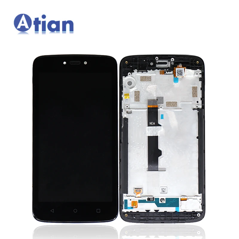 

For Motorola for Moto C Lcd Screen Display Touch Glass Digitizer Assembly with Frame, Black, gold