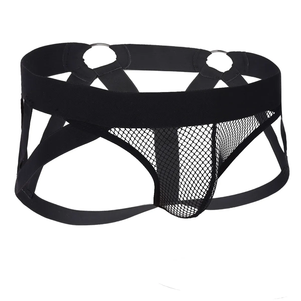 See Through Men Boxers Fishnet Open Back Hollow Out Strappy Jockstrap G ...