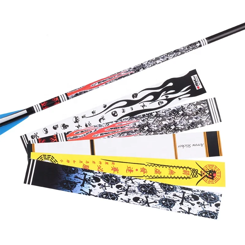 

Archery Carbon Arrow Shafts DIY Accessories Wraps Tag 12 Pack Arrow Stickers, Picture color