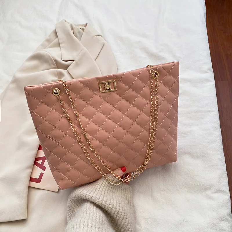 

Guangzhou Factory OEM custom women handbags fashion tote bag and purse for women, Pink/white/black