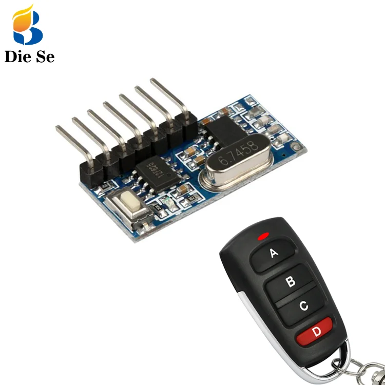 

433mhz RF Receiver Learning Code Decoder Module 433 mhz Wireless 4 Channels output DIY kit For Remote Control 1527 encoding