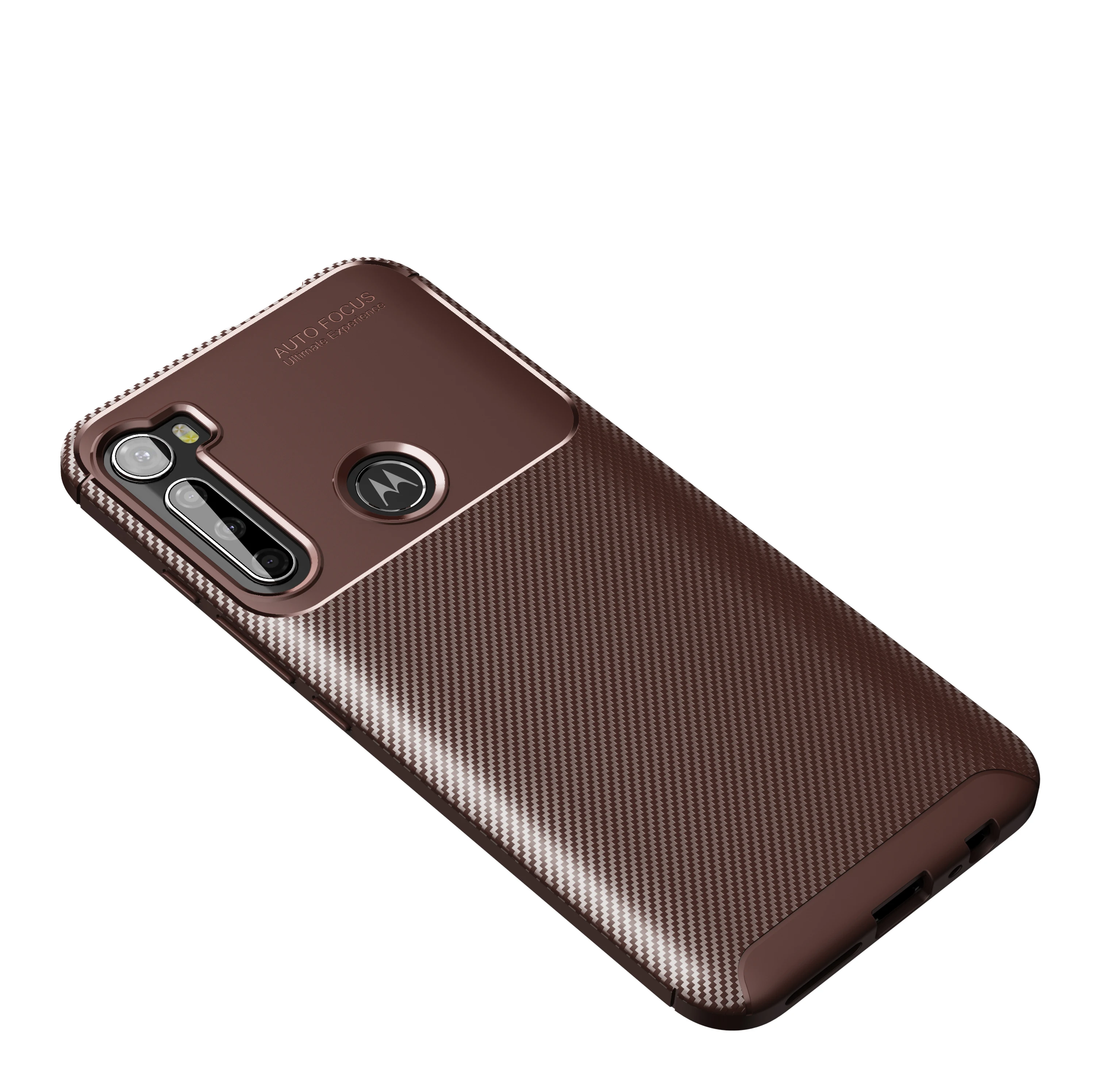 

Factory Cheaper Price Carbon Fiber Phone Case for Motorola One Fusion Plus TPU Soft Shockproof Back Cover