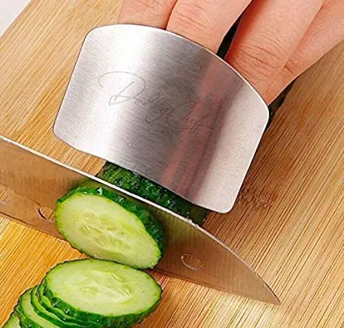 

Durable Stainless Steel 304 Kitchen Cutting Safe steel finger guard cut cutting protector, Silver/custom color