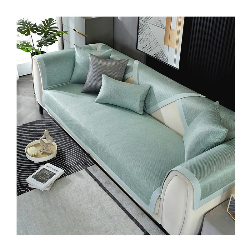 Antiscivolo Per Divano in Rattan Universal Size Summer Cool Non slip Rattan Knitted Sofa slip Cover Slipcover