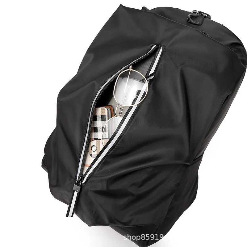 

New outdoor men's polyester backpack leisure student Korean campus travel leisure bag, Red, light gray, blue, black