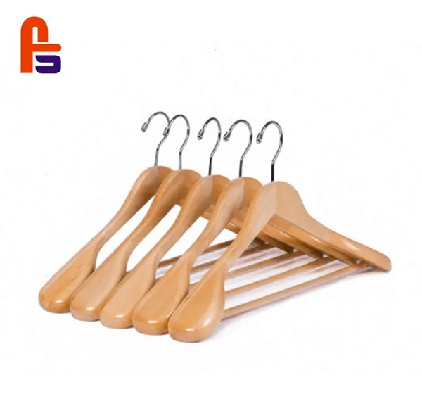 

custom colors Hook Luxury Customized Logo Man woman pants jacket clothes Wooden Coat Hanger