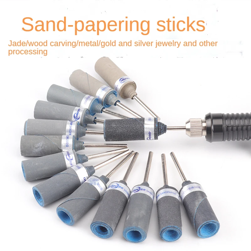 28mm Wood Polishing Feed Rod 2 102-piece Sandpaper Ring Sanding Belt Rotary Grinding Tool Accessories