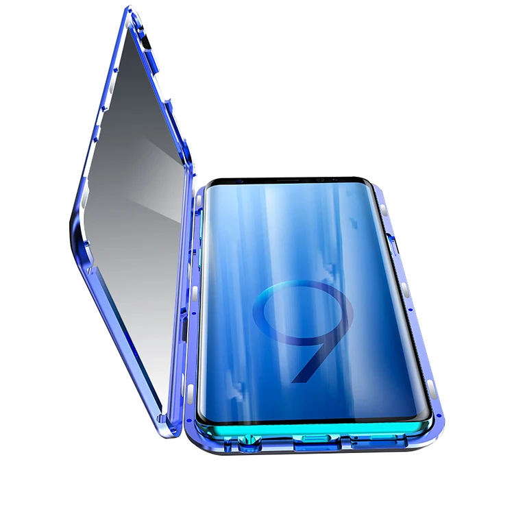 

Double-sided Magnetic Case for Phone Shockproof Case Back Cover Blue