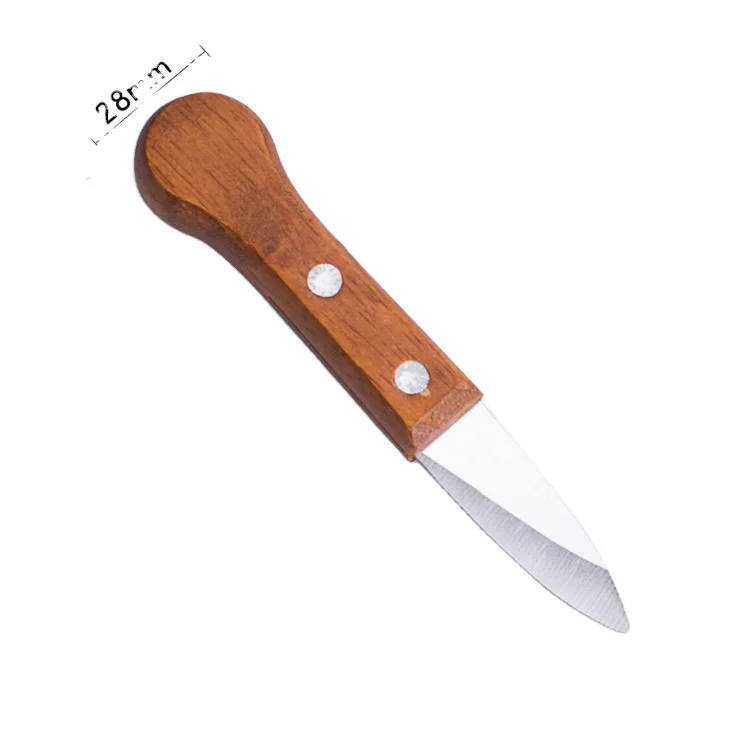 

rosewood handle wooden professional stainless steel safety knife seafood tool oyster knife