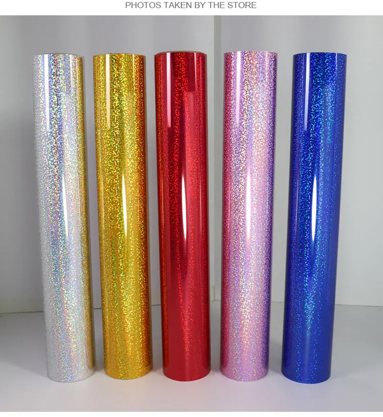 Colorful Self Adhesive Cutting Pvc Film Sparkle Holographic Sticker ...