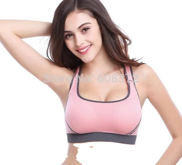 

Womens Work out cloth Seamless pull over Sports Bra with Removable pad