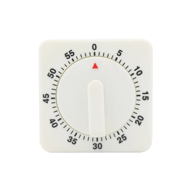 

Kitchen Timer Reminder Mechanical Student Children Alarm Clock Cooking Timekeeping Tool 60 Minutes Countdown Timer, White