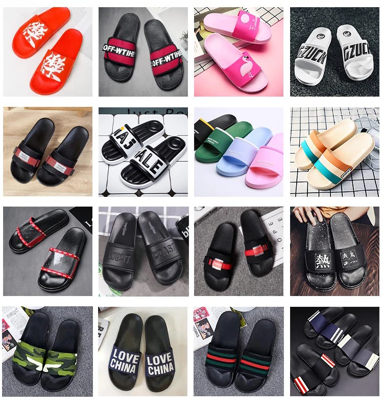 
Custom Logo Unisex Slide Sandals Slippers Man House Bathroom Eva Rubber Leather Women Home Indoor Slipper For Men 