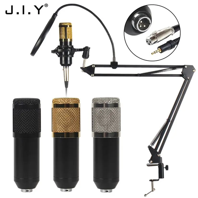 

BM-800 Multifunctional Notebook Karaoke Professional Mic Studio Recording Microphone Cable Manufacture Wholesale, Black, gold, silver