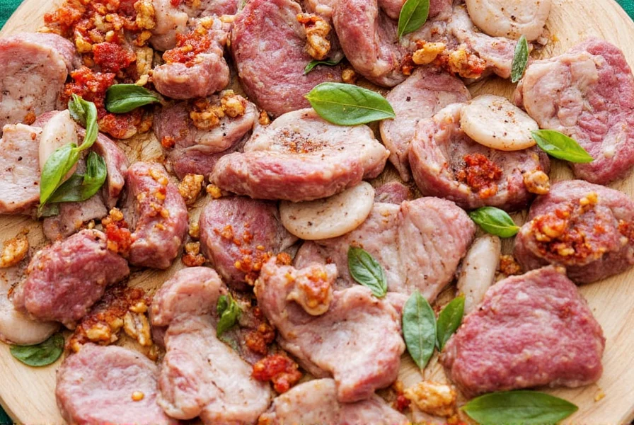 meat with spices