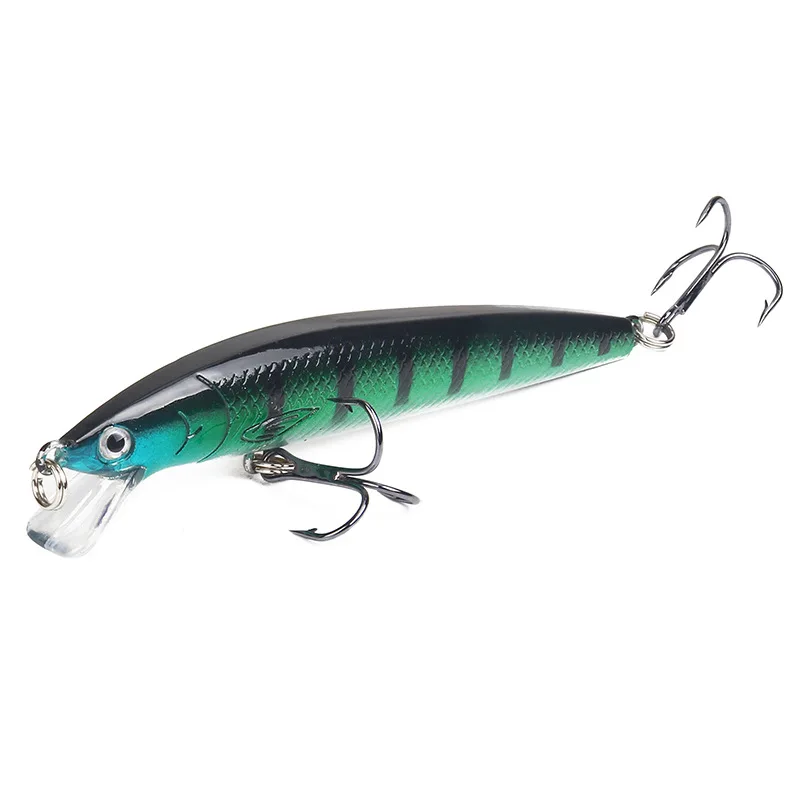 10cm Metal Simulation Minnow Lure Artificial Hard Bait for Trout Bass Carp Cod Fishing Printed Sea Water Fly River Stream