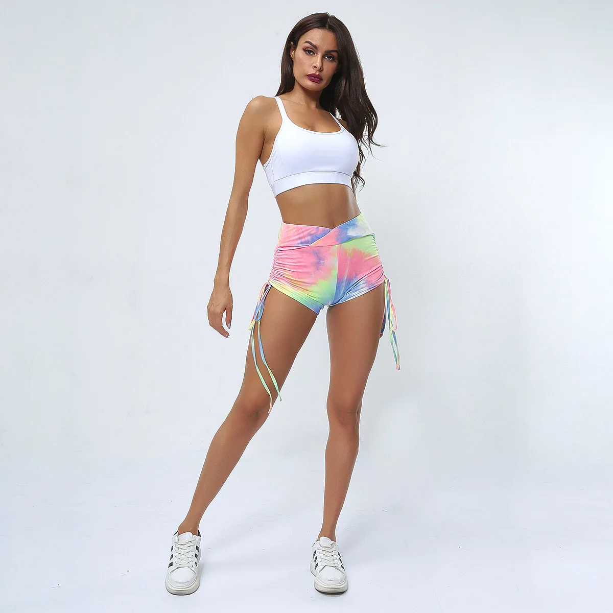 

Woman Fitness Tie dye shorts Women New Arrival Active Shorts Fashion Casual Active Set shorts, Picture