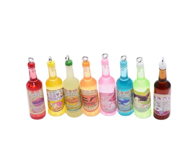 

Soda drink bottle charms resin wine bottle charms, As picture