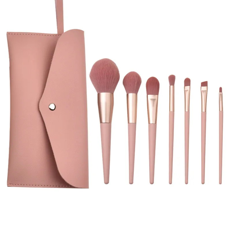 

Wholesale Cosmetics Makeup Brush Case High Quality Custom Logo Private Label Makeup Brush, Pink