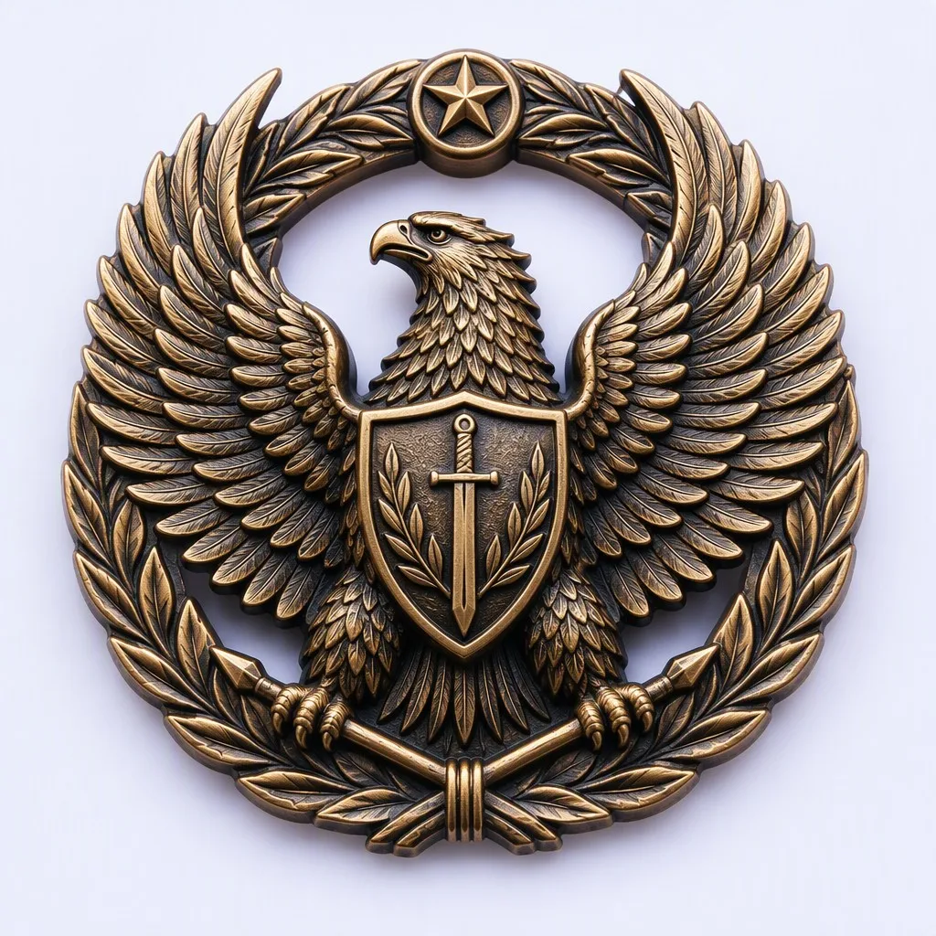Heraldic Eagle & Sword Medallion