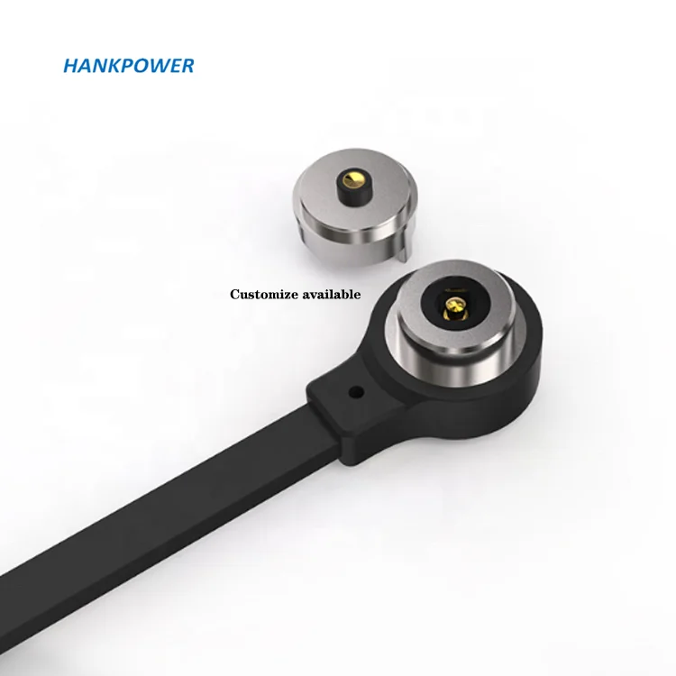 

Hot sell 7.4mm 2pin waterproof magnetic suction connector flat magnetic charging cable, White,blackcustomized