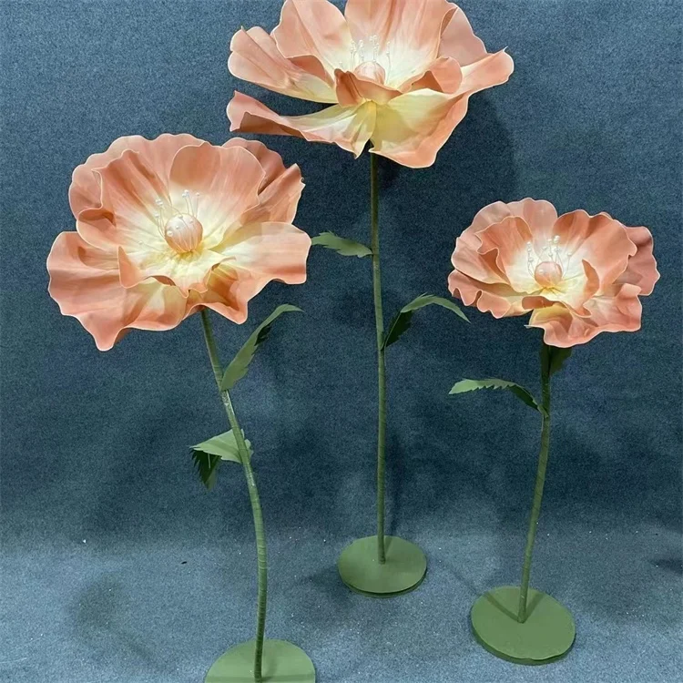 

Hot sell T-0377 Customization Wedding Decoration Party Store Large 3d big paper foam EVA Stage flower