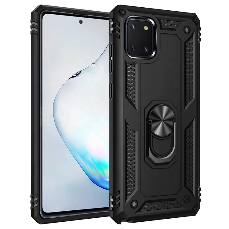 

New Finger Ring holder Design Hybrid phone protective case with holder for Samsung Galaxy Note 10 Lite, Optional
